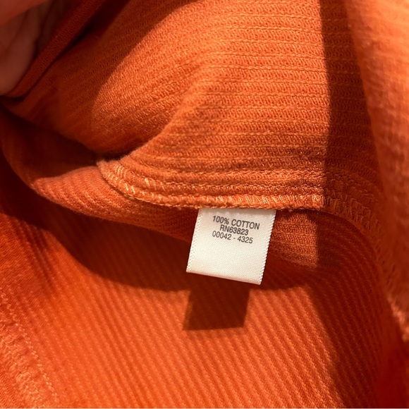Christopher & Banks Women's Large Rust Orange Corduroy Grommet Snap Up V… - Picture 5 of 6